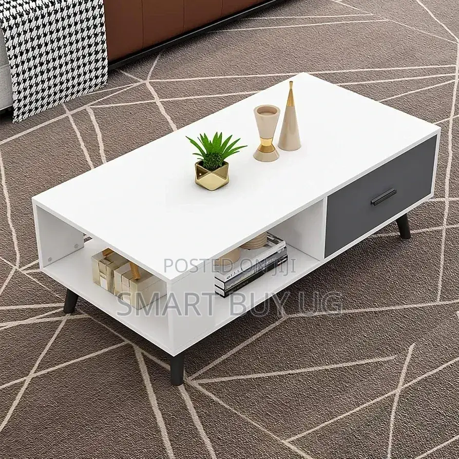 Center Table/Coffee Table – Shelf Base, Modern Functional
