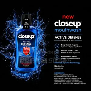 500mls Closeup Active Defense Antibacterial Mouthwash
