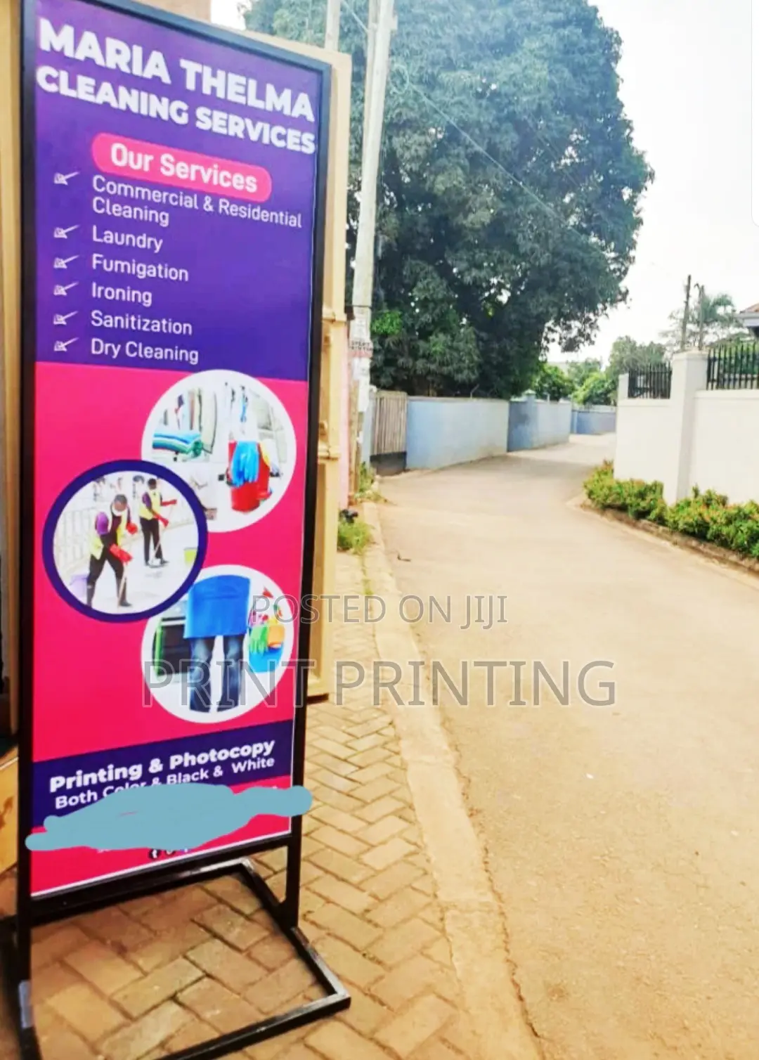 Branded Advertising Metallic Stand Double Sided