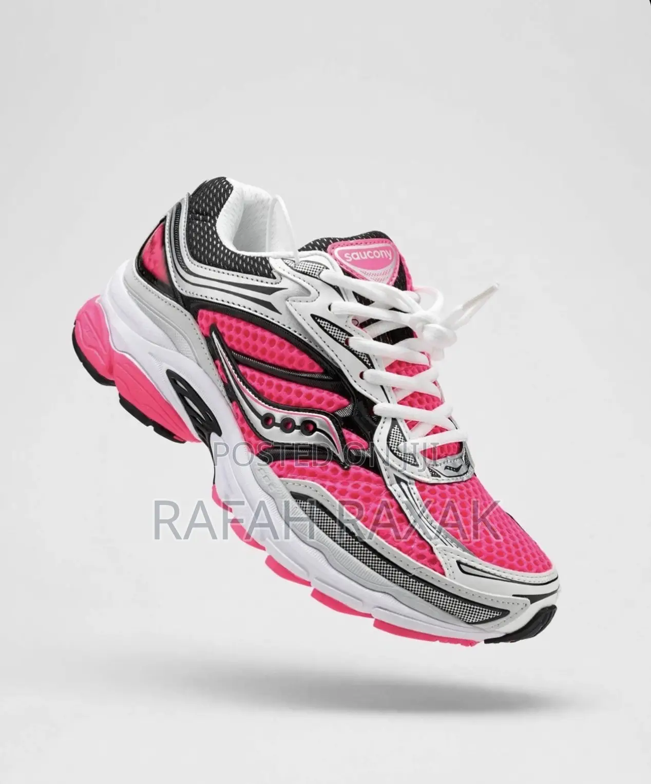 Original Unisex Pink/Silver Saucony ProGrid Omni 9 Sneakers