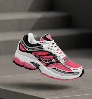 Original Unisex Pink/Silver Saucony ProGrid Omni 9 Sneakers