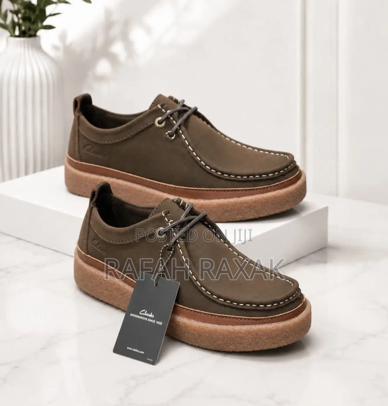 Classic Coffee Brown Clarks Men’s Clarkwood Moc Casual Boat Shoes
