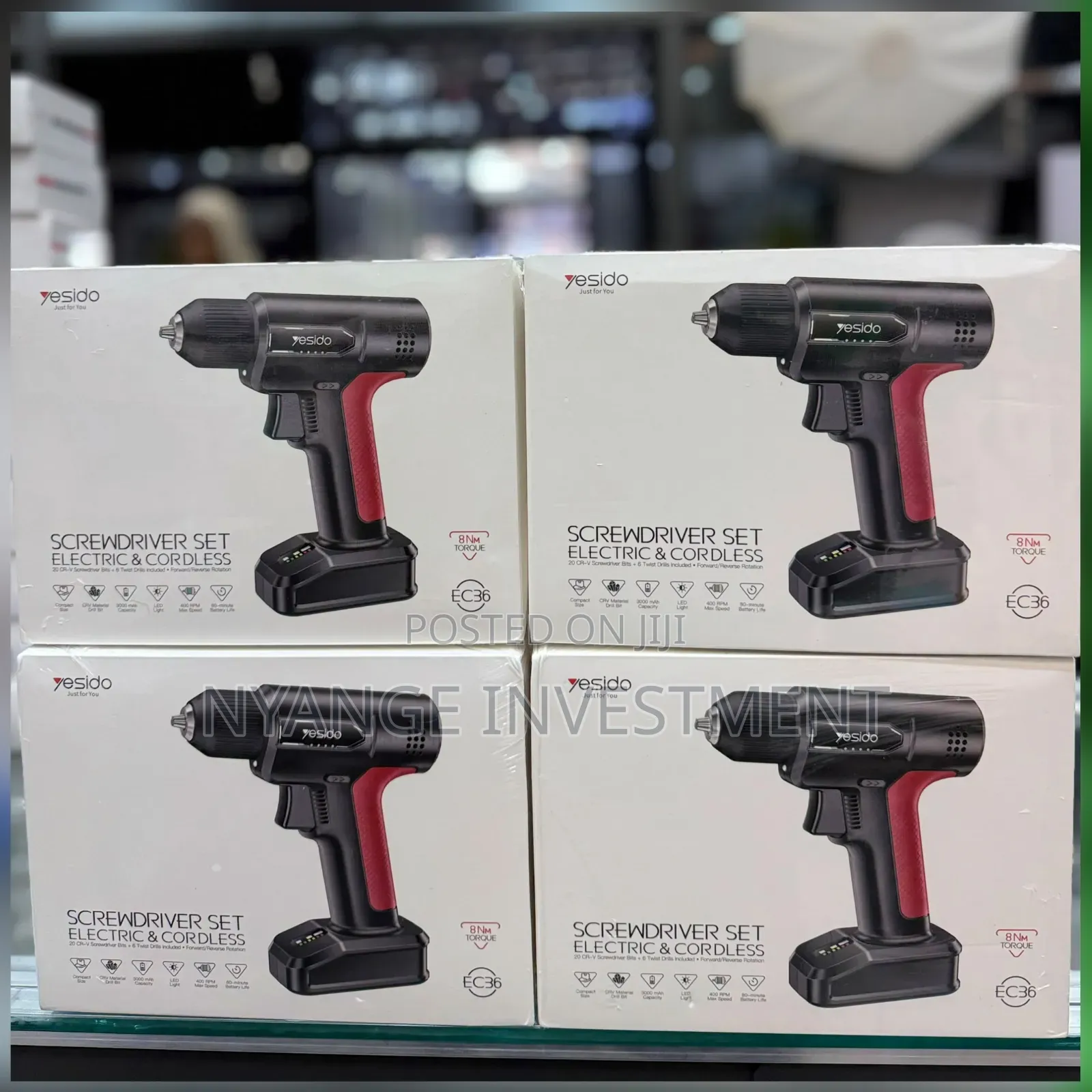 Yesido Rechargeable Drill Set With 3000 mAh.rechargeable Drill