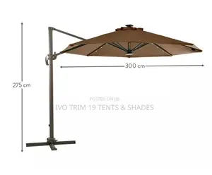 Offset Umbrella or Side-Pole Hanging Sunshade