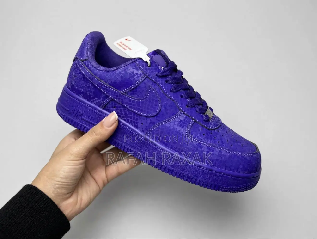 Classic Purple Kobe Nike Air Force 1 Low Snakeskin Sneakers