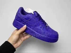 Classic Purple Kobe Nike Air Force 1 Low Snakeskin Sneakers