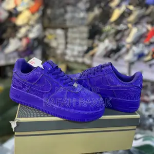 Classic Purple Kobe Nike Air Force 1 Low Snakeskin Sneakers