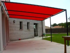 Wall-Mounted Laced Shade Pergola