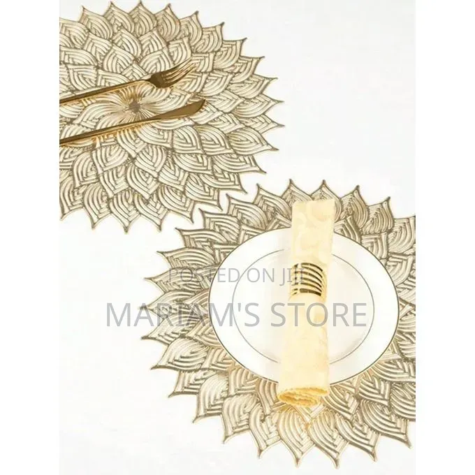Gold Table Mats in a Dozen