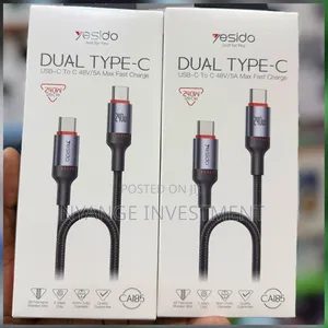 Yesido CA185 1.2 Meter 240W Type-C to Type-C Support USB2.0 Data -