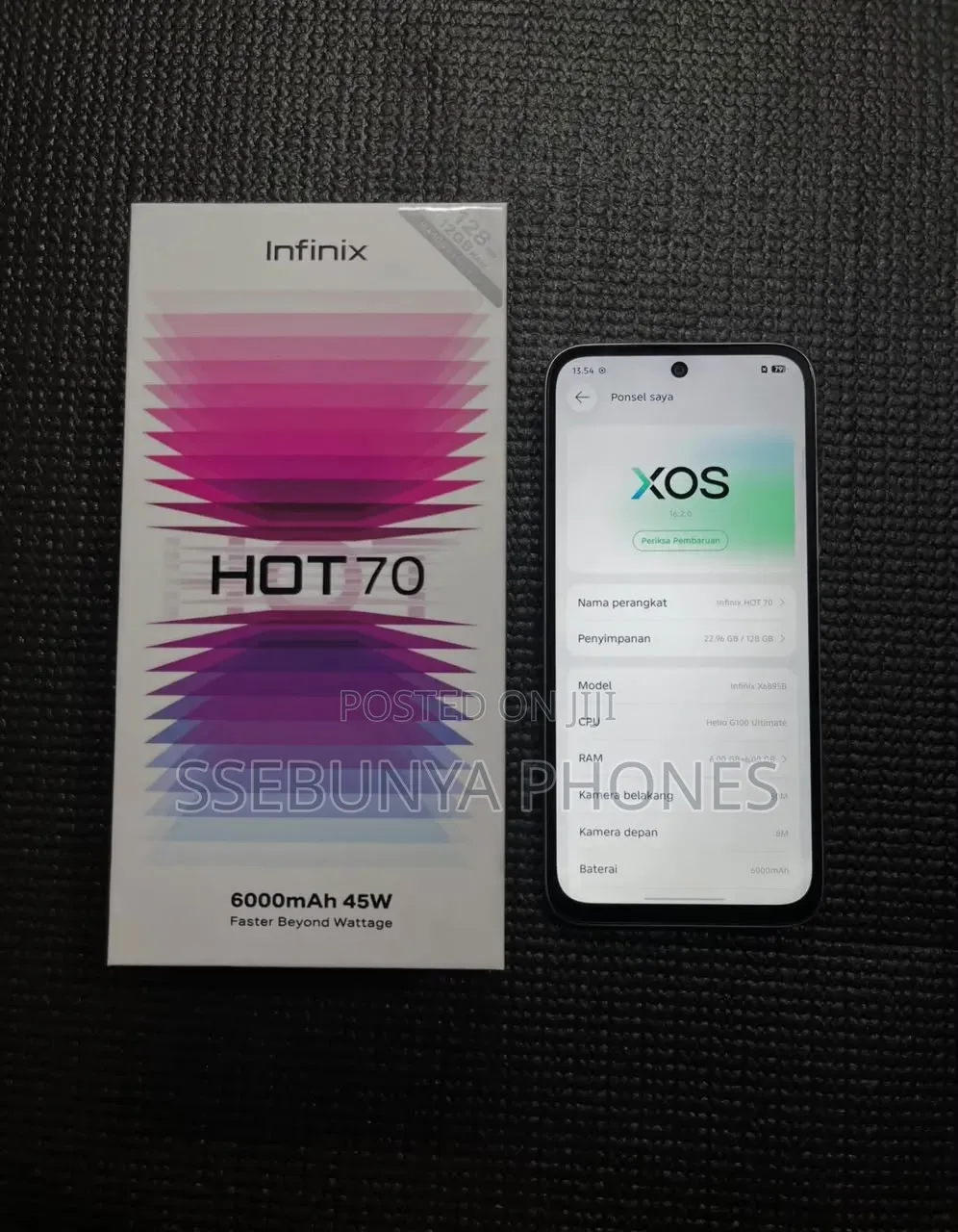 New Infinix Hot 70 256 GB Gray
