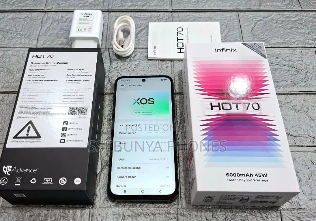 New Infinix Hot 70 256 GB Black