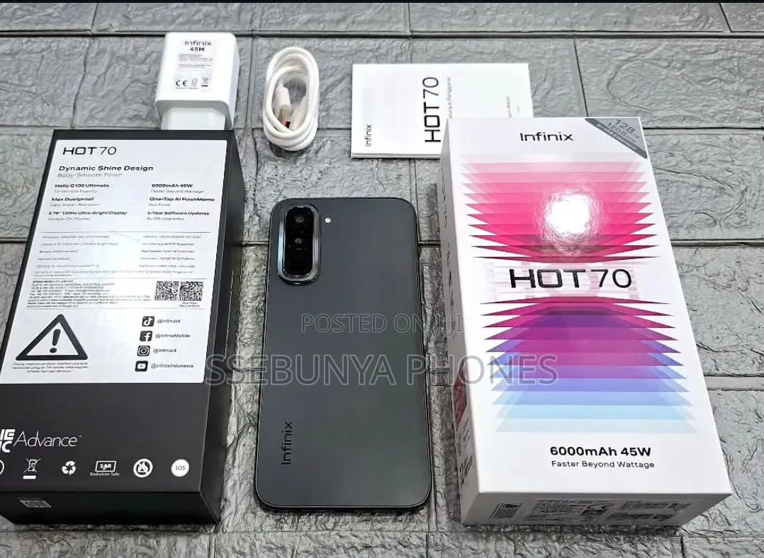 New Infinix Hot 70 256 GB Black