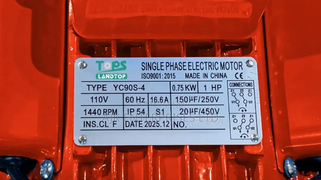 Single Phase 1hp Motor