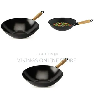 Non-Stick Wok Stir Frying Pan Saucepan - Black