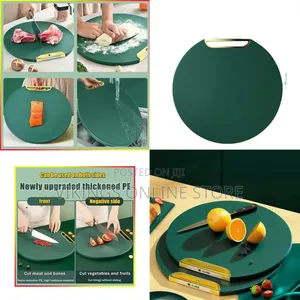 Double Sided Non-Slip Anti-Mold Chopping Board Round Kitchen Cutting