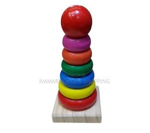 Wooden Rainbow Tower / Stacker Toy for Toddlers