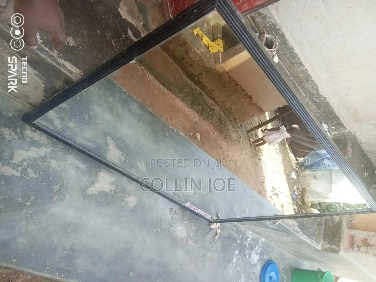Large Wide Salon Mirror With Black Frame (1.26m X 1m)
