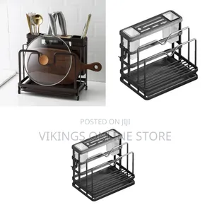 Kitchen Desktop Storage Rack Knife Block Cutting Board Chopper Holder