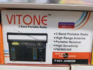 Vitone 3 Band Portable Radio -Black