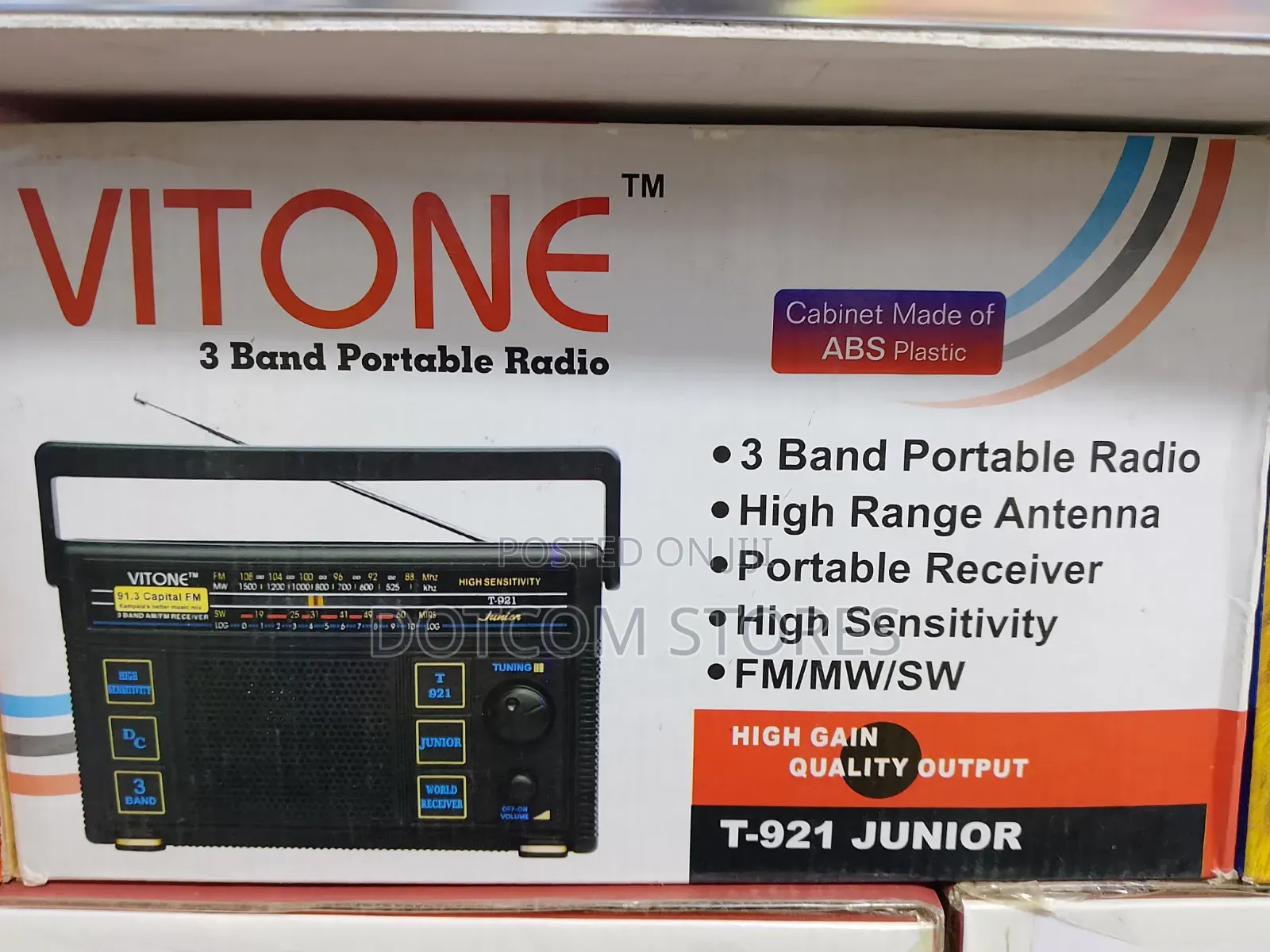Vitone 3 Band Portable Radio -Black