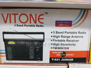 Vitone 3 Band Portable Radio -Black