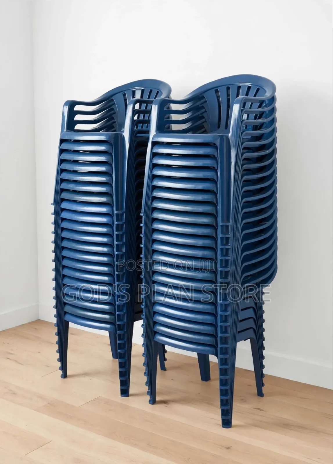 Mayor Outdoor Garden Plastic Chairs Plastic Chairs (Blue)