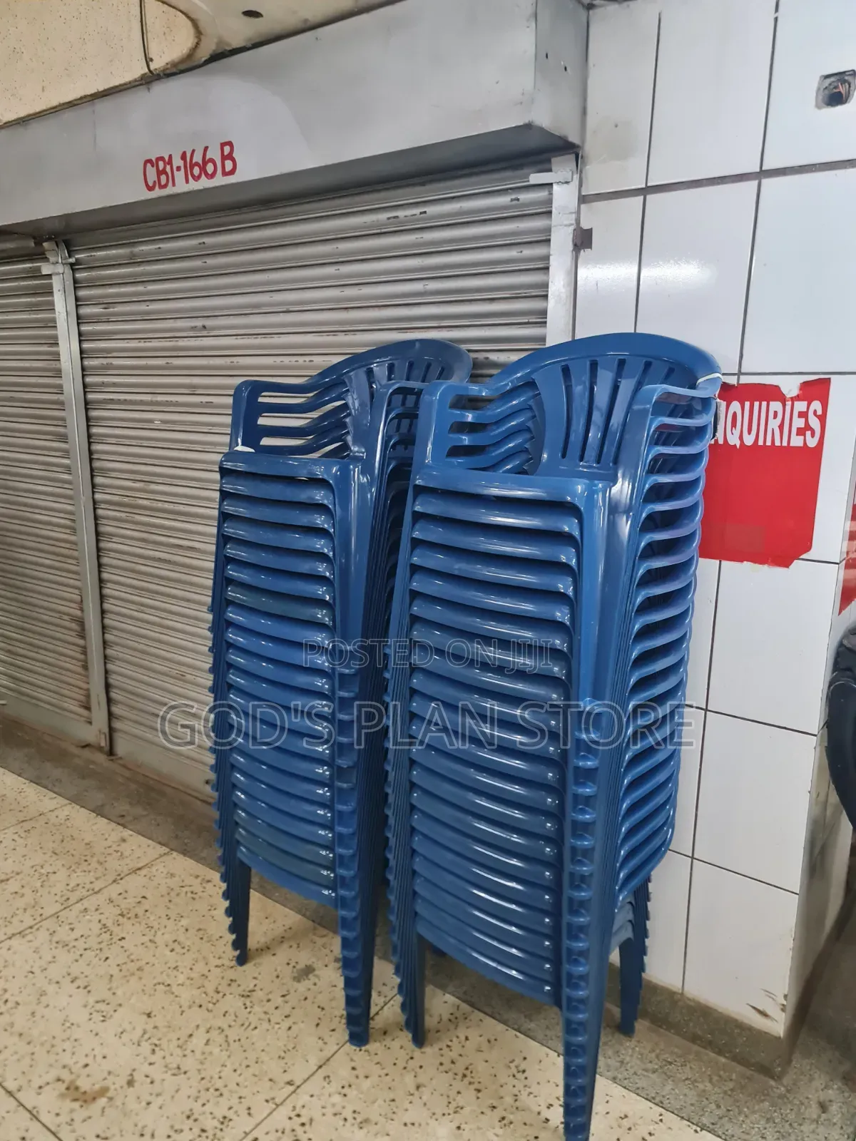 Mayor Outdoor Garden Plastic Chairs Plastic Chairs (Blue)
