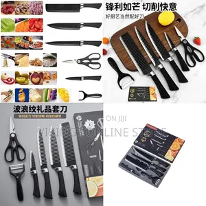 6 PCS Kitchen Knives Set Stainless Steel Sharp Professional Nonstick