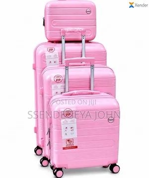 Vibrant Pink 4-Piece Polypropylene Luggage Set