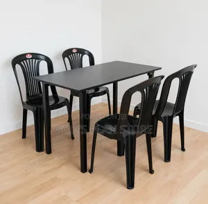 Aset of Wooden Foldable Table and Chairs Dining Table and Chairs