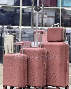 Vibrant Pink 4-Piece Polypropylene Luggage Set