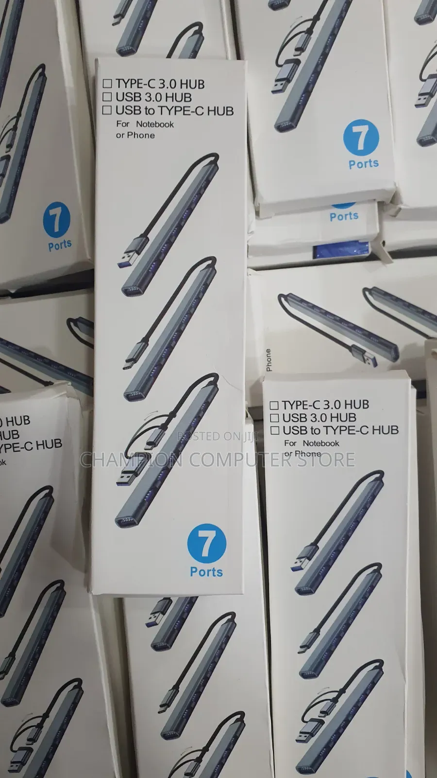Type-C / USB 3 .0 to 7 Port USB HUB – Supper Slim – Up to 5Gbps