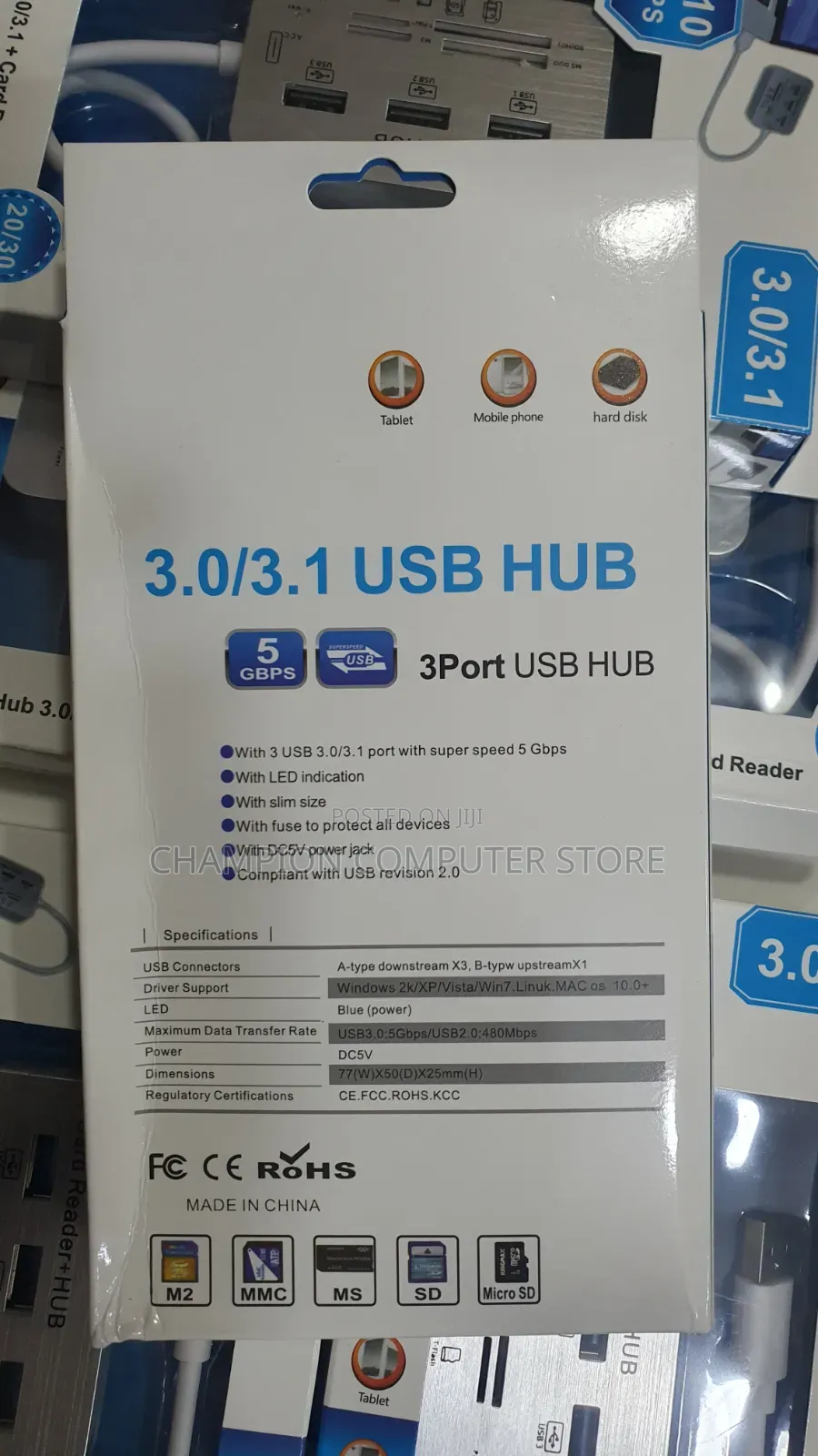 3.0 USB Hub 3ports + Card Reader