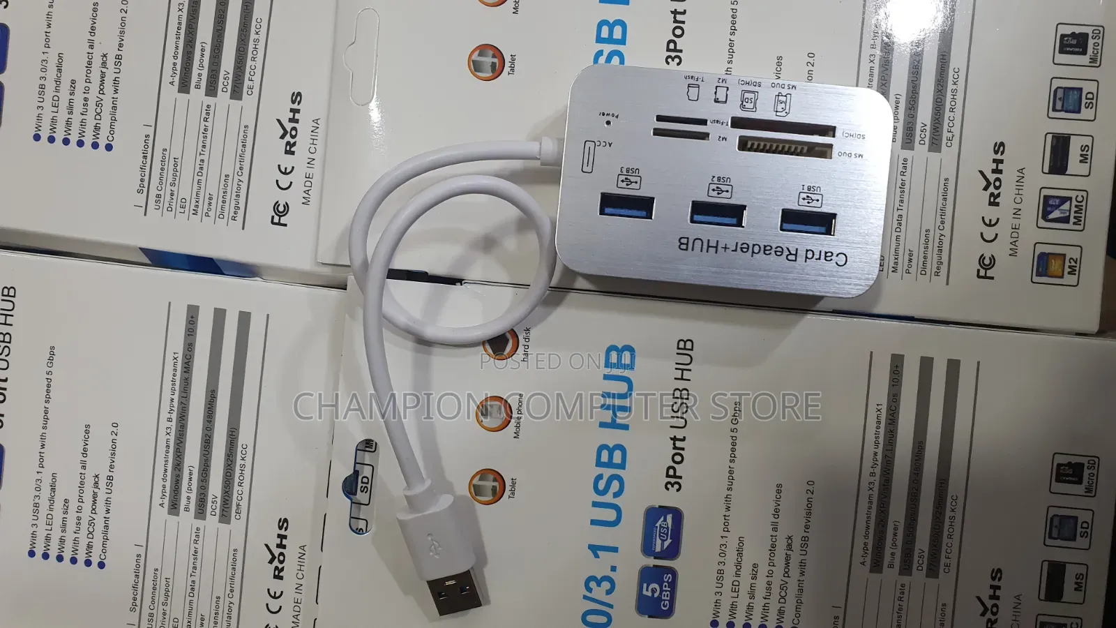3.0 USB Hub 3ports + Card Reader