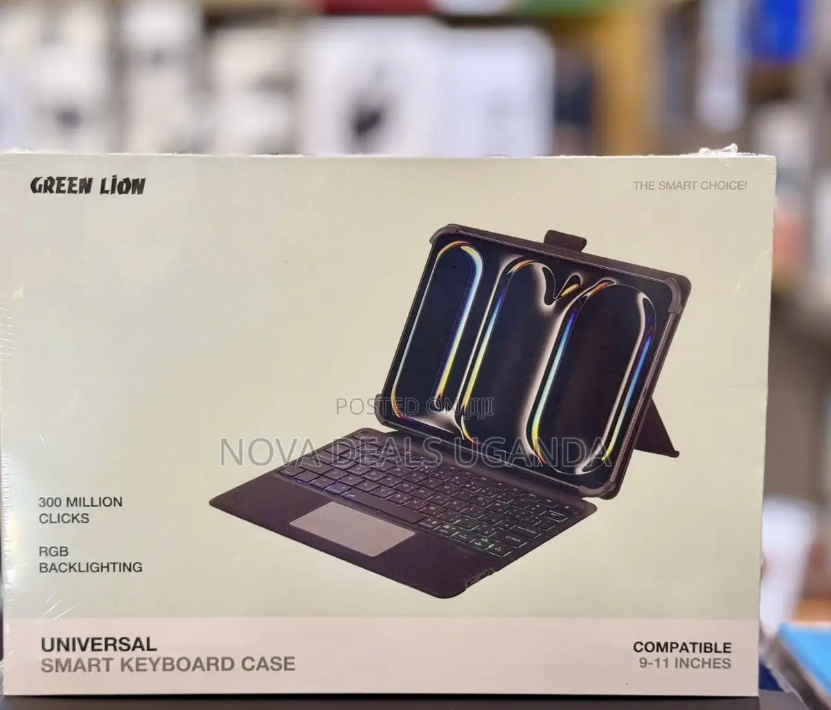 Green Lion Universal Smart Keyboard Case Arabic English - Black
