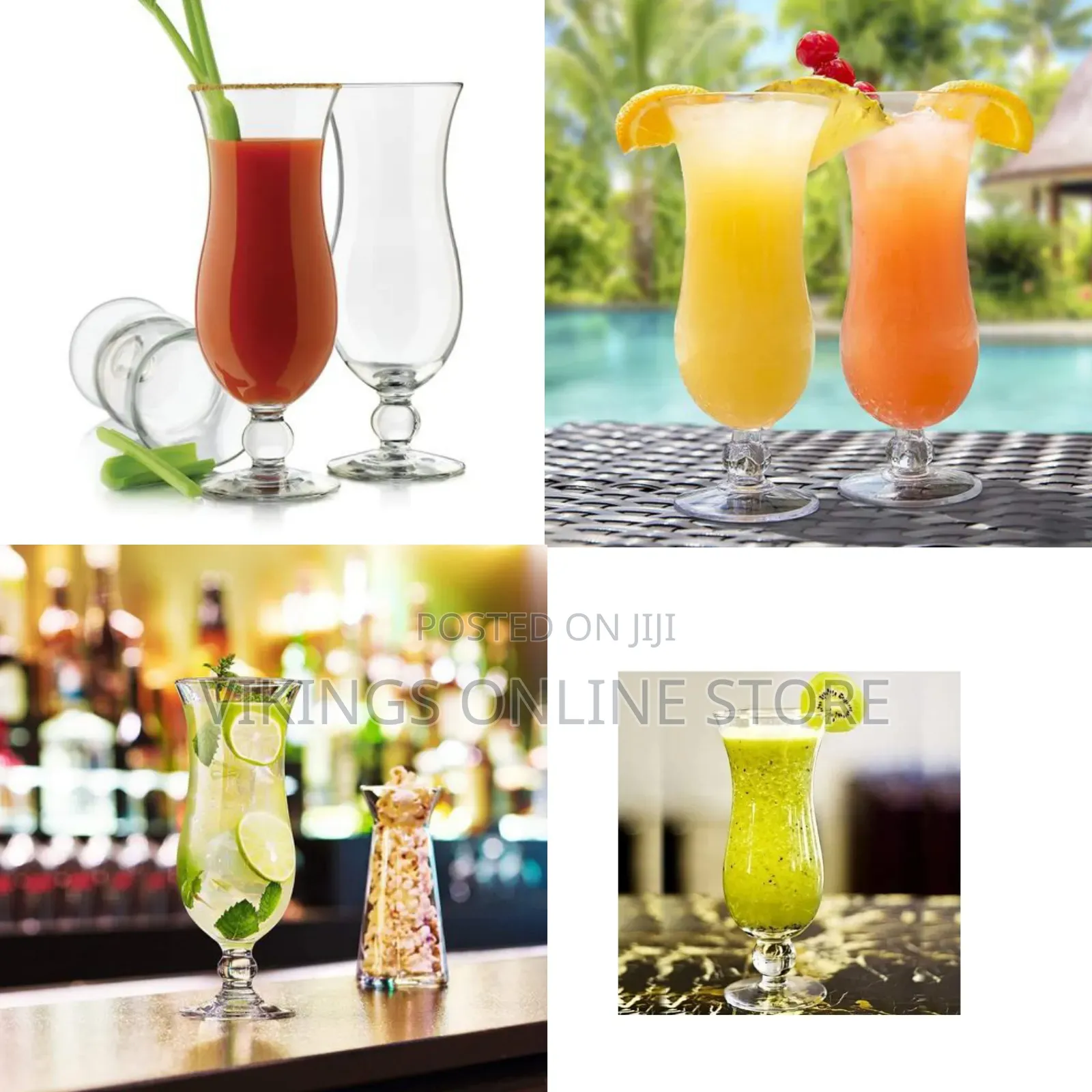 Set of 6 Waist Crystal Hurricane Glass 450ml, Ideal for Juice