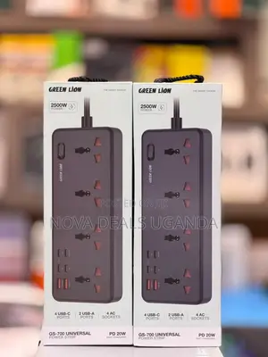 Green Lion GS700 Universal Power Strip With 4 AC Sockets, 4 USB-C