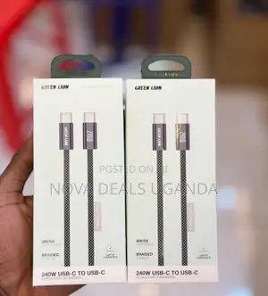 Green Lion 240W USB-C TO USB-C Braided Cable 1metre -Black