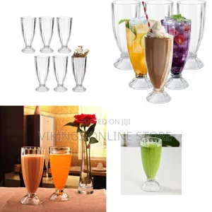 6 Pieces Set of Milk Shakes Dessert Sundae Ice Cream Fruit Cocktail