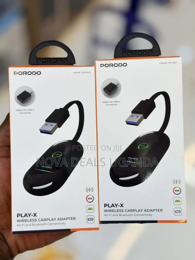 Porodo Play X 5.0 Wireless Apple Car Play Adapter
