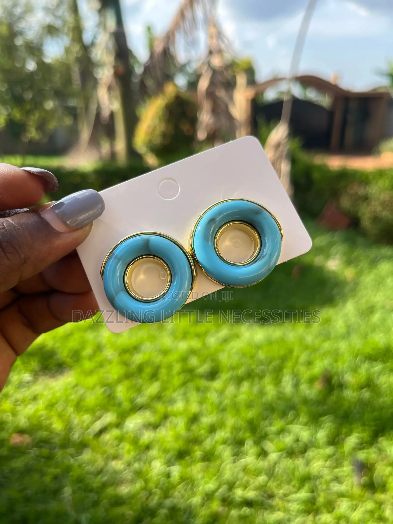 Azure Halo Studs for Women