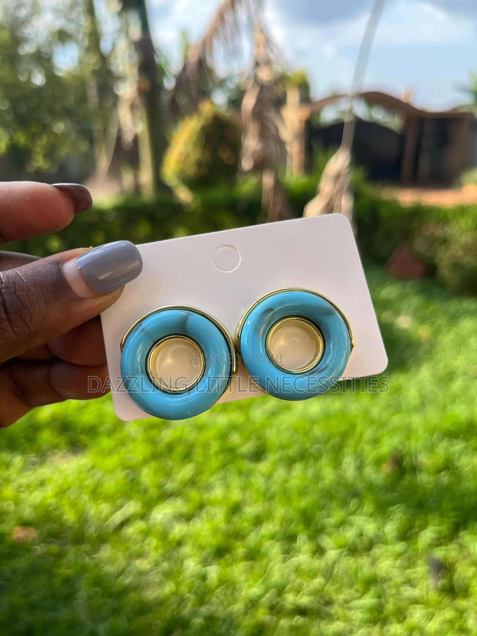 Azure Halo Studs for Women