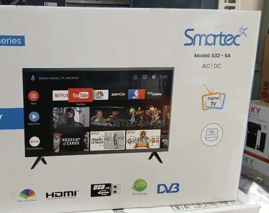 SMARTEC 32 Inches Android TVs Brand New