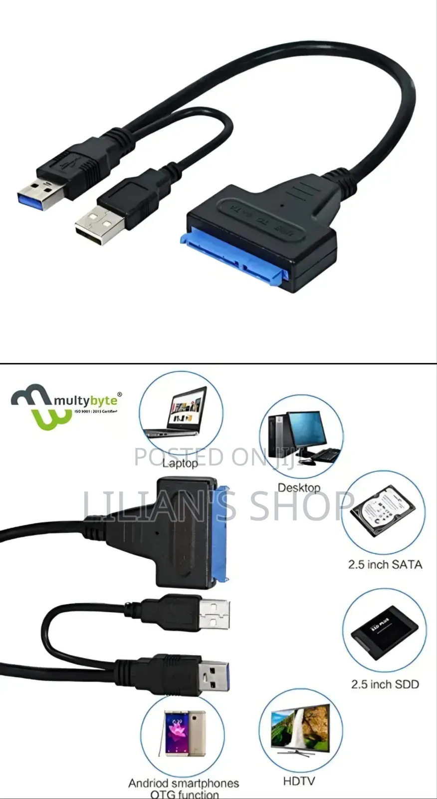 USB 3.0 to SATA Converter Cable