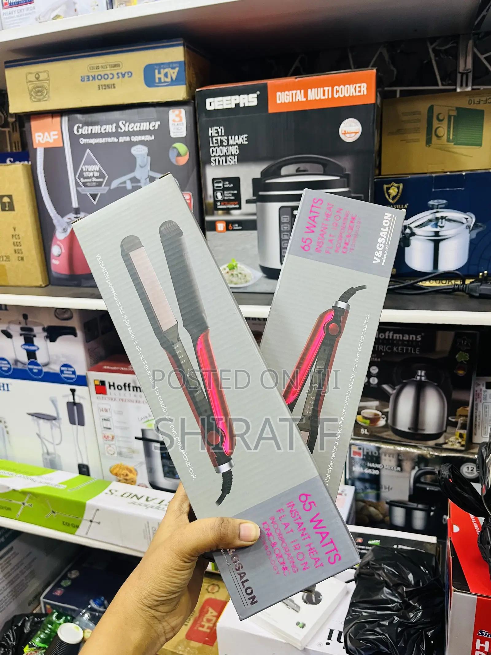 V G Salon Instant Heat Flat Iron Hair Straightener
