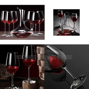 1500ML Crystal Clear Decanter With Red or White Wine Glasses Set