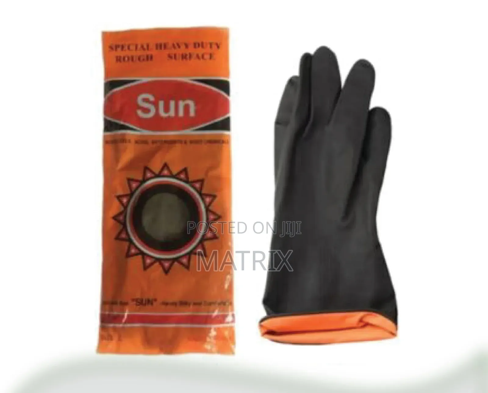 Industrial Latex Cleaning Black Gloves