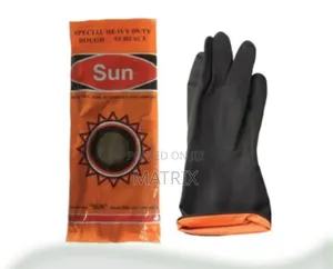 Industrial Latex Cleaning Black Gloves