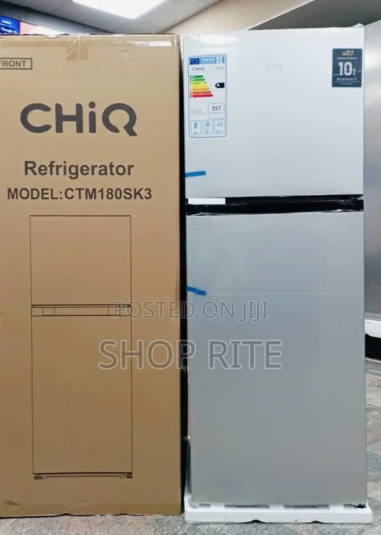 CHIQ 180 Liters Double Door Refrigerator Sliver
